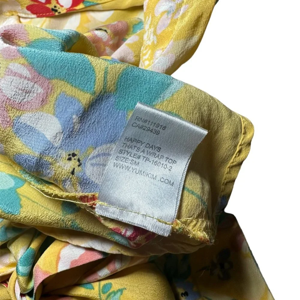 Anthropologie Yumi Kim Silk Yellow Top